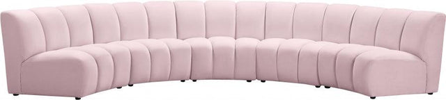 Meridian Furniture - Infinity Modular 5 Piece Sectional In Pink - 638Pink-5Pc