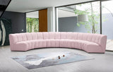 Meridian Furniture - Infinity Modular 6 Piece Sectional In Pink - 638Pink-6Pc