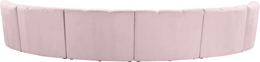 Meridian Furniture - Infinity Modular 6 Piece Sectional In Pink - 638Pink-6Pc