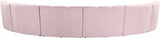 Meridian Furniture - Infinity Modular 6 Piece Sectional In Pink - 638Pink-6Pc