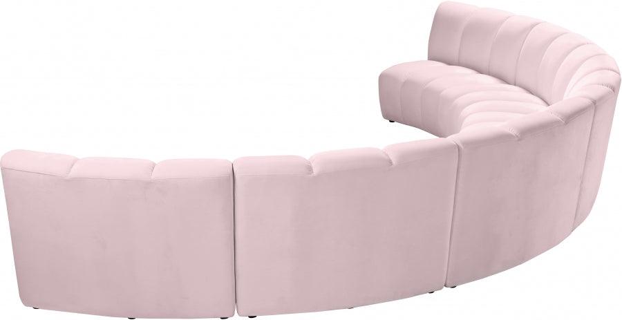 Meridian Furniture - Infinity Modular 6 Piece Sectional In Pink - 638Pink-6Pc