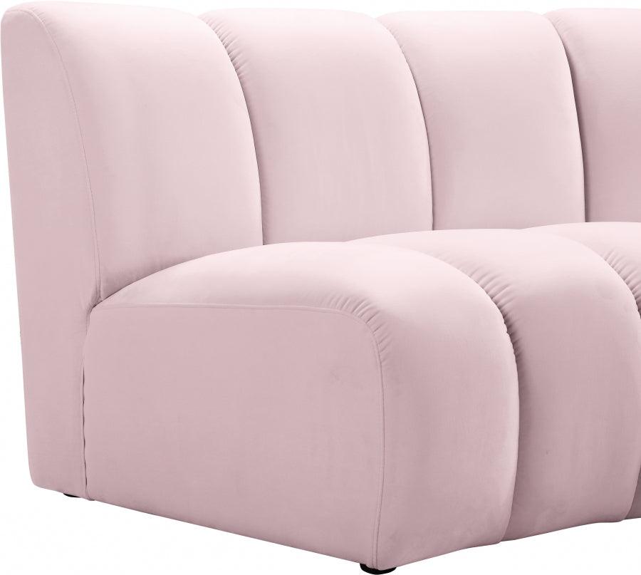 Meridian Furniture - Infinity Modular 6 Piece Sectional In Pink - 638Pink-6Pc