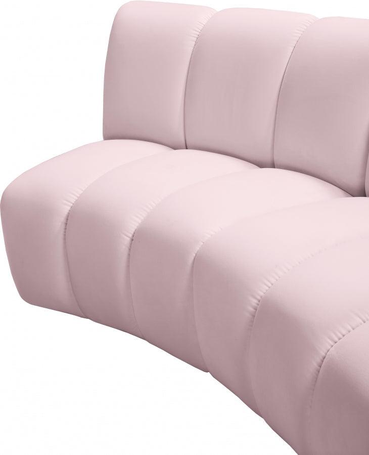 Meridian Furniture - Infinity Modular 6 Piece Sectional In Pink - 638Pink-6Pc