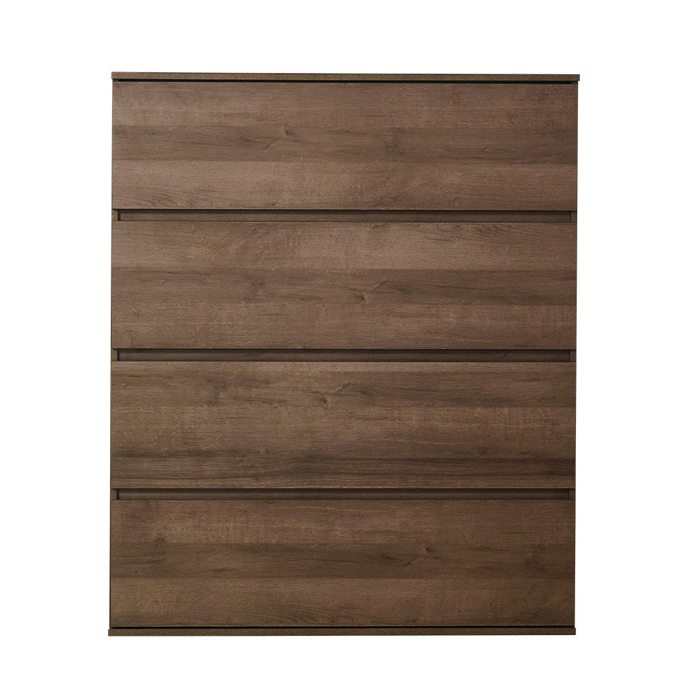 Liv Four-Drawer Contemporary Wood Chest in Walnut Brown - Home Elegance USA