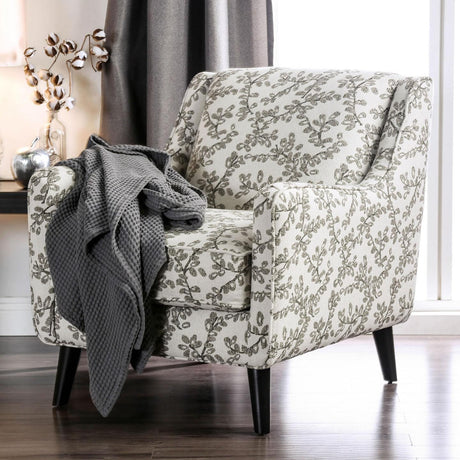 Furniture of America Dorset Stationary Fabric Accent Chair SM8564-CH-FL - Home Elegance USA