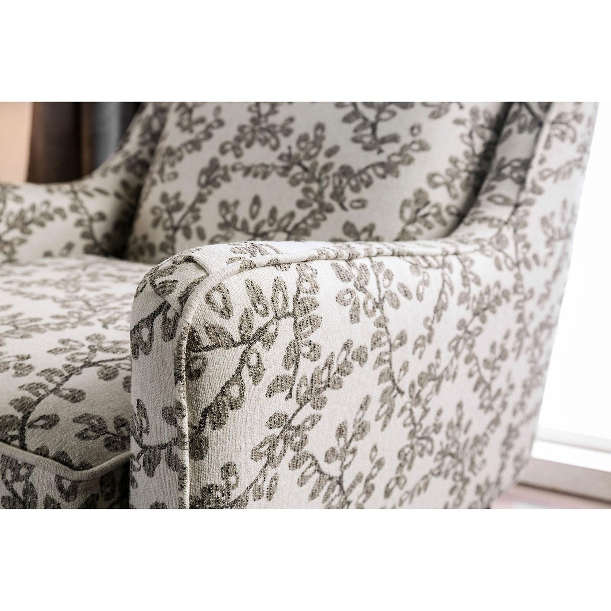 Furniture of America Dorset Stationary Fabric Accent Chair SM8564-CH-FL - Home Elegance USA