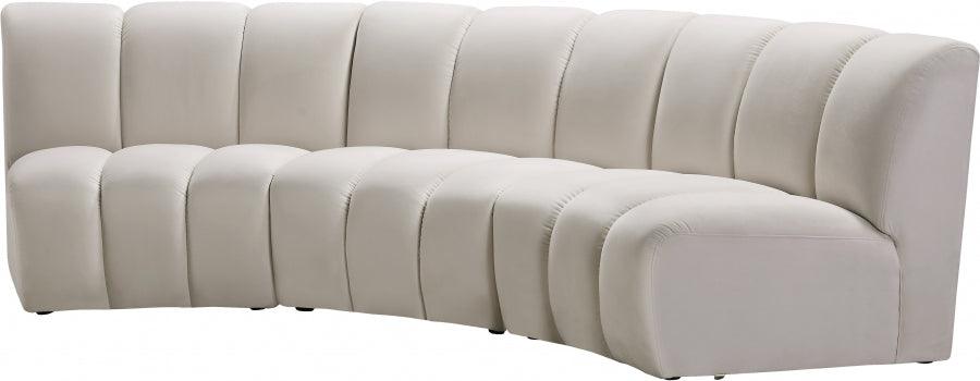 Meridian Furniture - Infinity Modular Sofa In Cream - 638Cream-3Pc