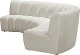 Meridian Furniture - Infinity Modular Sofa In Cream - 638Cream-3Pc