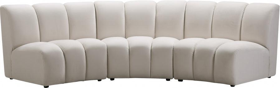 Meridian Furniture - Infinity Modular Sofa In Cream - 638Cream-3Pc