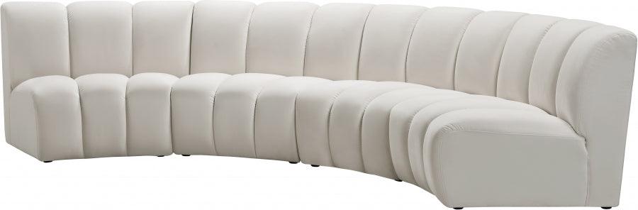 Meridian Furniture - Infinity Modular 4 Piece Sectional In Cream - 638Cream-4Pc