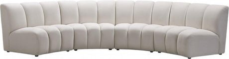 Meridian Furniture - Infinity Modular 4 Piece Sectional In Cream - 638Cream-4Pc