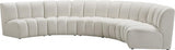 Meridian Furniture - Infinity Modular 5 Piece Sectional In Cream - 638Cream-5Pc