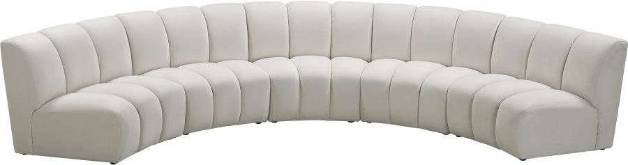 Meridian Furniture - Infinity Modular 5 Piece Sectional In Cream - 638Cream-5Pc