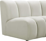 Meridian Furniture - Infinity Modular 5 Piece Sectional In Cream - 638Cream-5Pc