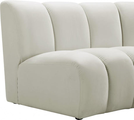 Meridian Furniture - Infinity Modular 5 Piece Sectional In Cream - 638Cream-5Pc