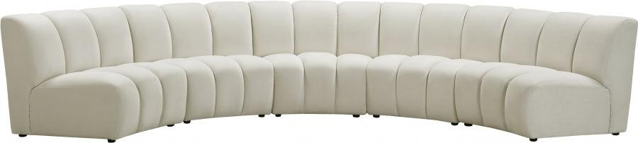 Meridian Furniture - Infinity Modular 5 Piece Sectional In Cream - 638Cream-5Pc