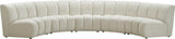 Meridian Furniture - Infinity Modular 5 Piece Sectional In Cream - 638Cream-5Pc