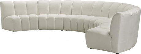 Meridian Furniture - Infinity Modular 6 Piece Sectional In Cream - 638Cream-6Pc