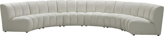 Meridian Furniture - Infinity Modular 6 Piece Sectional In Cream - 638Cream-6Pc