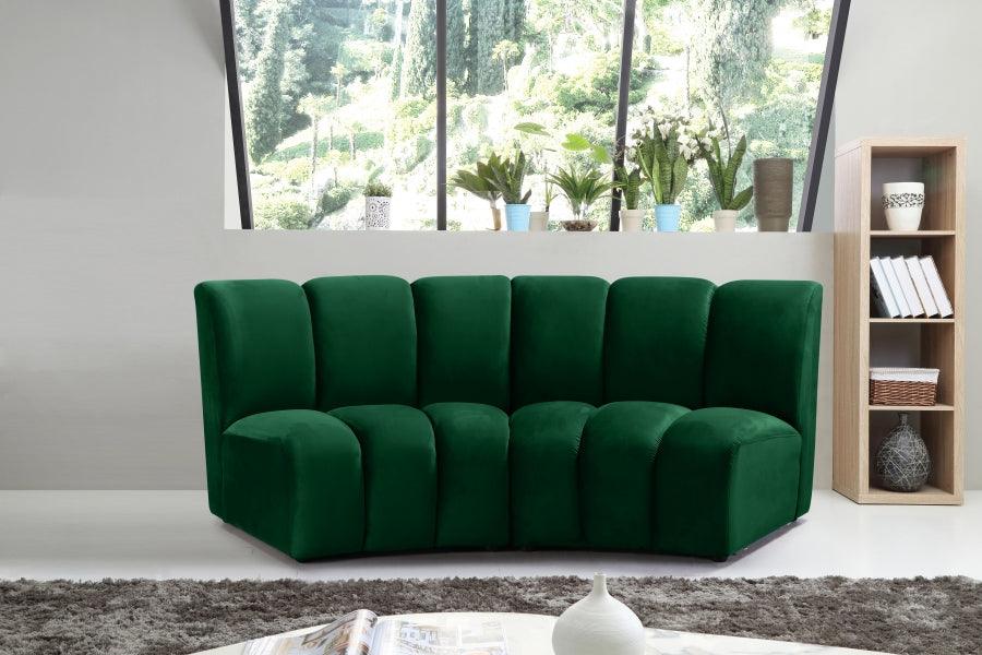 Meridian Furniture - Infinity Modular Sofa In Green - 638Green-2Pc