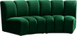 Infinity Modular Sofa in Green Velvet – Love Seat 638Green-2PC | Meridian