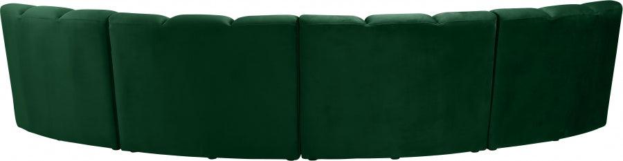 Meridian Furniture - Infinity Modular 4 Piece Sectional In Green - 638Green-4Pc