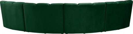 Meridian Furniture - Infinity Modular 4 Piece Sectional In Green - 638Green-4Pc