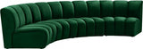 Meridian Furniture - Infinity Modular 4 Piece Sectional In Green - 638Green-4Pc