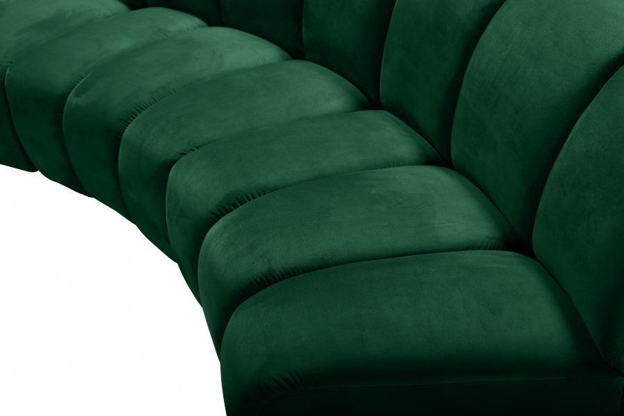 Meridian Furniture - Infinity Modular 4 Piece Sectional In Green - 638Green-4Pc