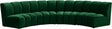Infinity Modular 4 Piece Sectional In Green - 638Green-4Pc | Meridian