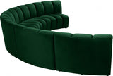 Meridian Furniture - Infinity Modular 5 Piece Sectional In Green - 638Green-5Pc