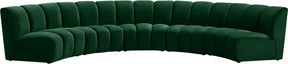 Infinity Modular 5 Piece Sectional In Green - 638Green-5Pc | Meridian
