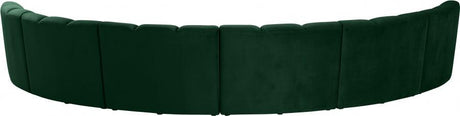 Meridian Furniture - Infinity Modular 6 Piece Sectional In Green - 638Green-6Pc