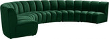 Meridian Furniture - Infinity Modular 6 Piece Sectional In Green - 638Green-6Pc