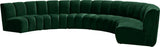 Meridian Furniture - Infinity Modular 6 Piece Sectional In Green - 638Green-6Pc