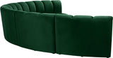 Meridian Furniture - Infinity Modular 6 Piece Sectional In Green - 638Green-6Pc