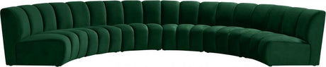 Meridian Furniture - Infinity Modular 6 Piece Sectional In Green - 638Green-6Pc