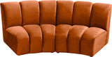 Meridian Furniture - Infinity Modular Sofa In Cognac - 638Cognac-2Pc