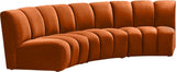 Meridian Furniture - Infinity Modular Sofa In Cognac - 638Cognac-3Pc