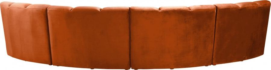 Meridian Furniture - Infinity Modular 4 Piece Sectional In Cognac - 638Cognac-4Pc