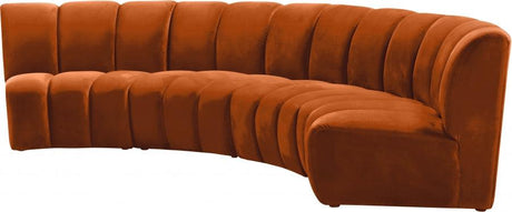 Meridian Furniture - Infinity Modular 4 Piece Sectional In Cognac - 638Cognac-4Pc