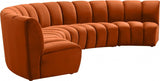 Meridian Furniture - Infinity Modular 5 Piece Sectional In Cognac - 638Cognac-5Pc