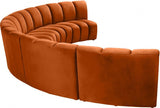 Meridian Furniture - Infinity Modular 5 Piece Sectional In Cognac - 638Cognac-5Pc