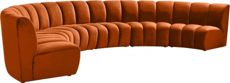 Meridian Furniture - Infinity Modular 6 Piece Sectional In Cognac - 638Cognac-6Pc