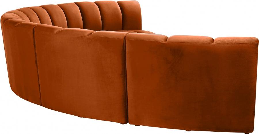 Meridian Furniture - Infinity Modular 6 Piece Sectional In Cognac - 638Cognac-6Pc