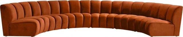 Meridian Furniture - Infinity Modular 6 Piece Sectional In Cognac - 638Cognac-6Pc