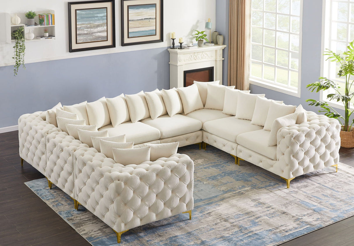 Tremblay - Modular Sectional 8 Piece - Cream - Fabric - Home Elegance USA