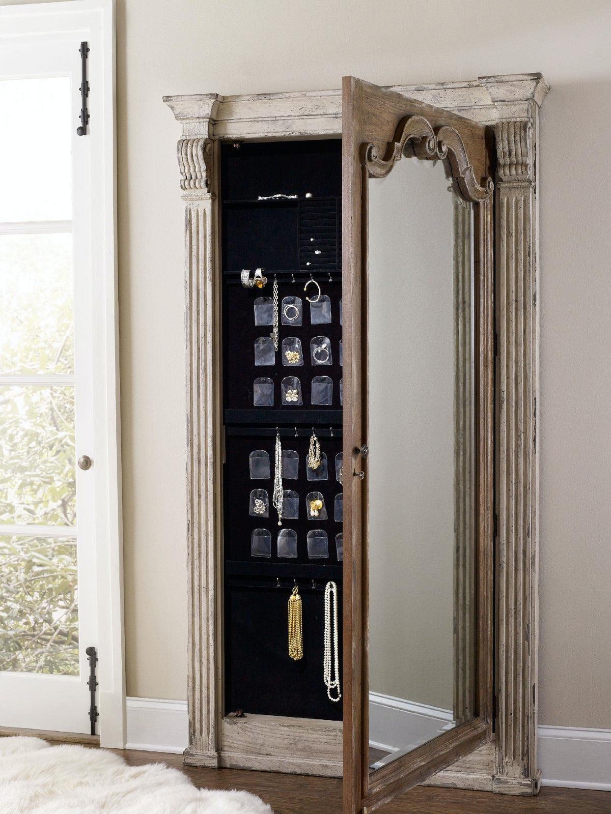 Hooker Furniture Chatelet Floor Mirror With Jewelry Armoire Storage