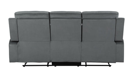 Global United Reclining Transitional Microfiber Fabric Sofa