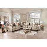 Briana - Sofa & Loveseat - Beige / Gold - Home Elegance USA